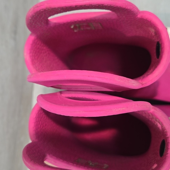 Crocs Girls Kids Pink Rain High Top Boots Shoes Sz C10 Toddler - Picture 4 of 11
